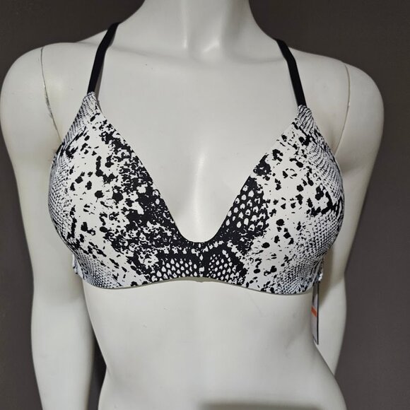 Vince Camuto Printed Strappy-Back Bikini Swim Top - Picture 2 of 8